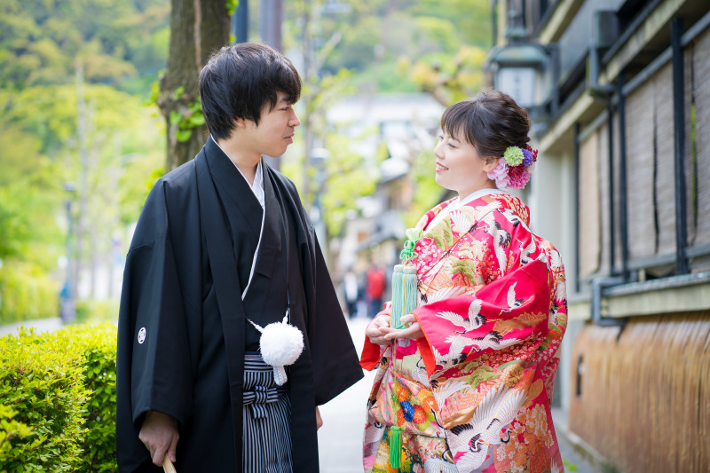 京都の景観の中で。