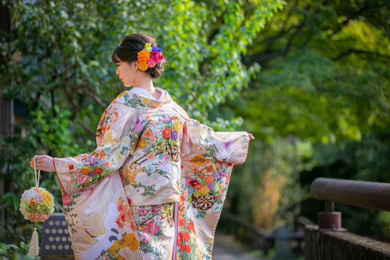 綺麗なえり足の新婦様