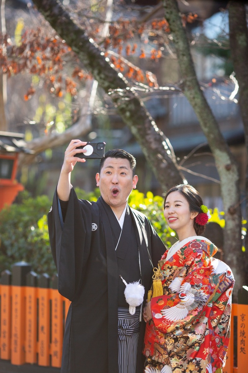 楽しそうな自撮り