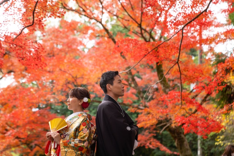 新婦の華やかな着物