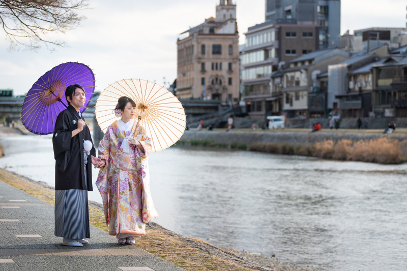 鴨川を眺めて♡
