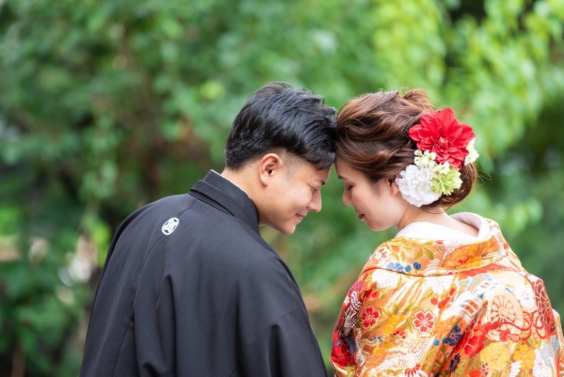 おでこを合わせて❤