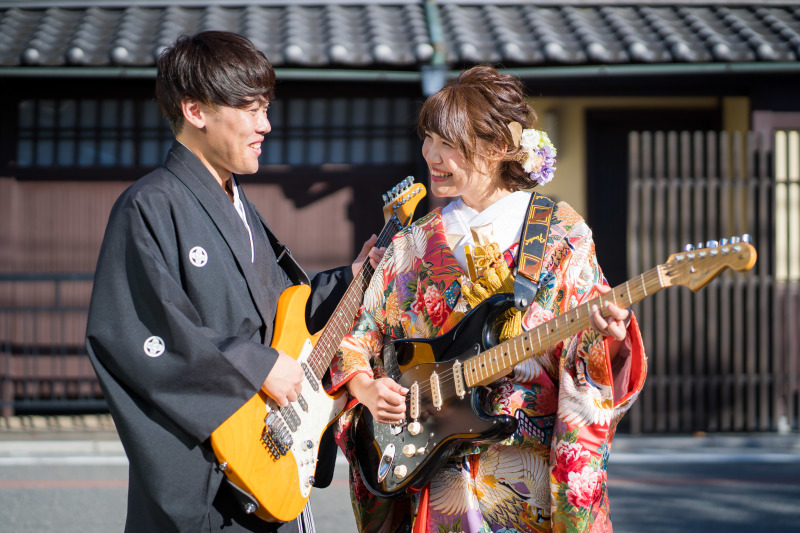 ギターと一緒に!