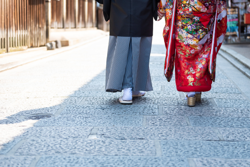 お二人の足元。