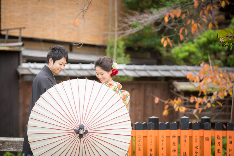 和傘をつかって