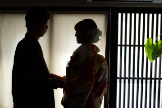 お二人のシルエット