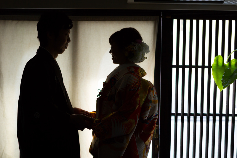 お二人のシルエット