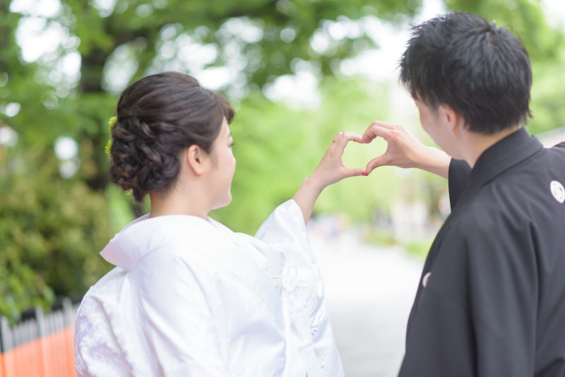 指でつくったハート