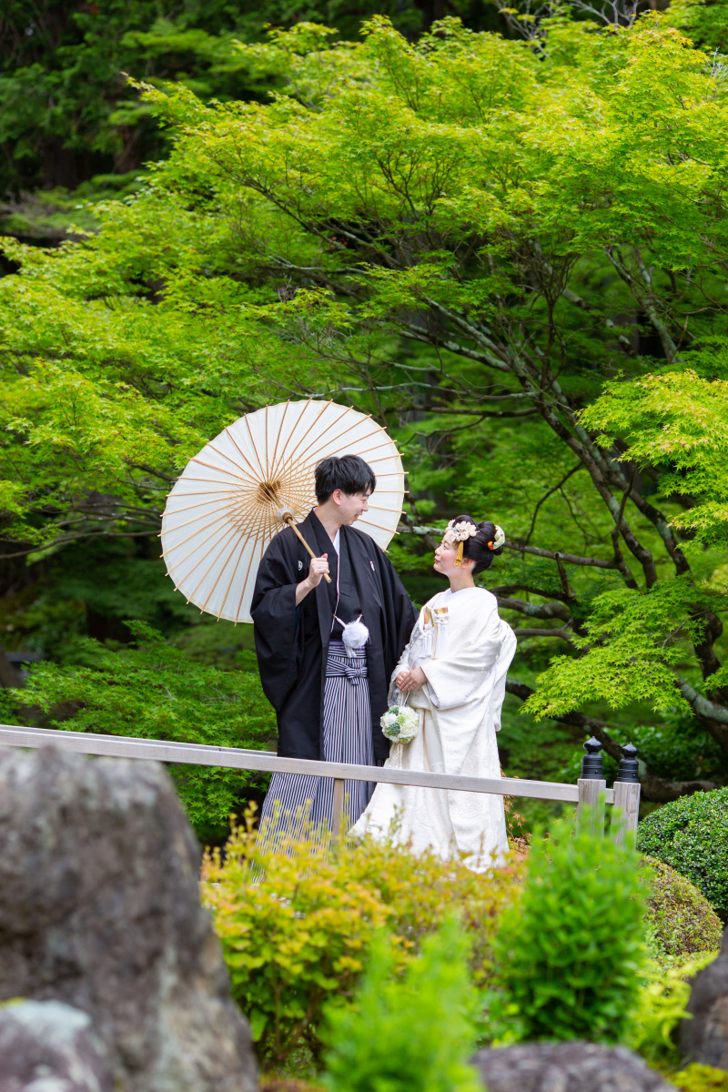 手入れされたお庭でパシャリ