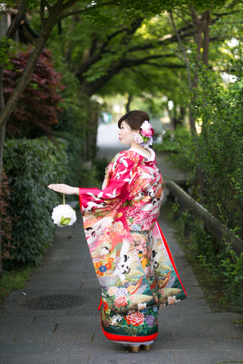 グラデーションが綺麗な色打掛