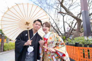 冬晴れの祇園で元気に