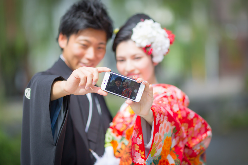 携帯を使って・・・