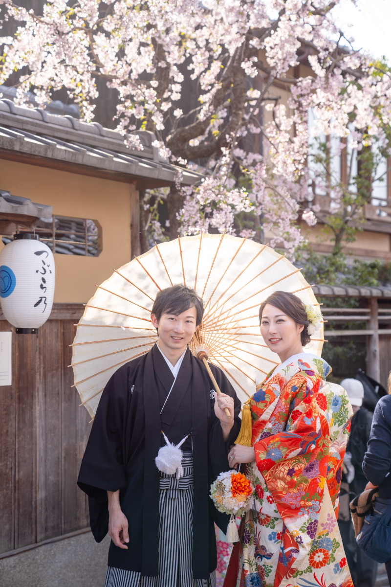 数少ない八坂の桜