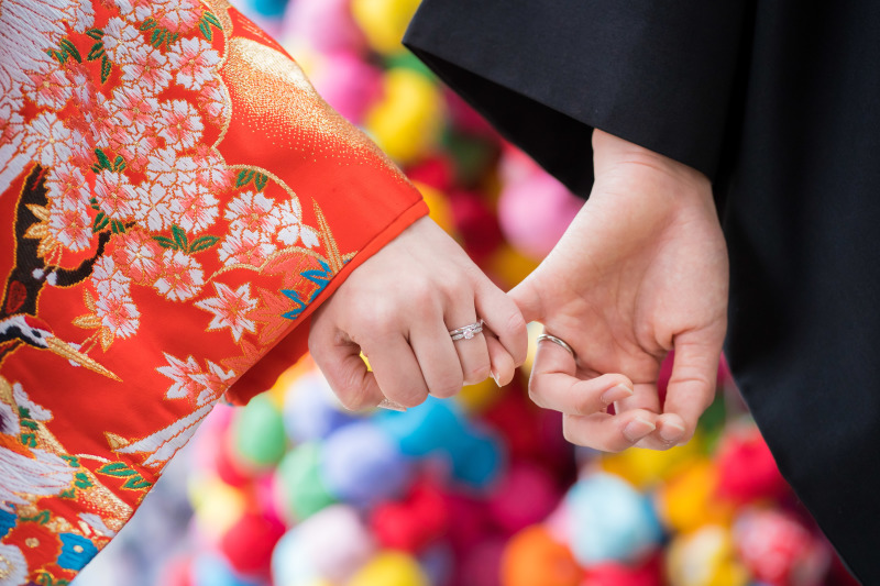 手つなぎショット。