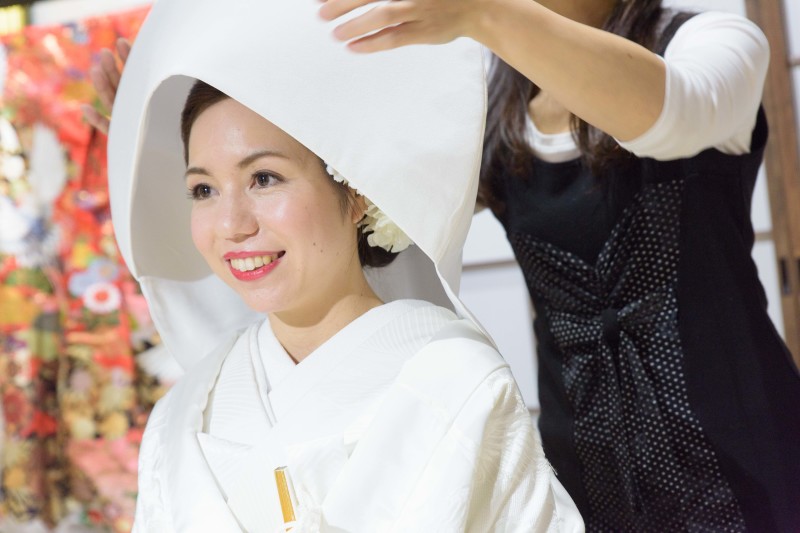 白無垢に羽織変え