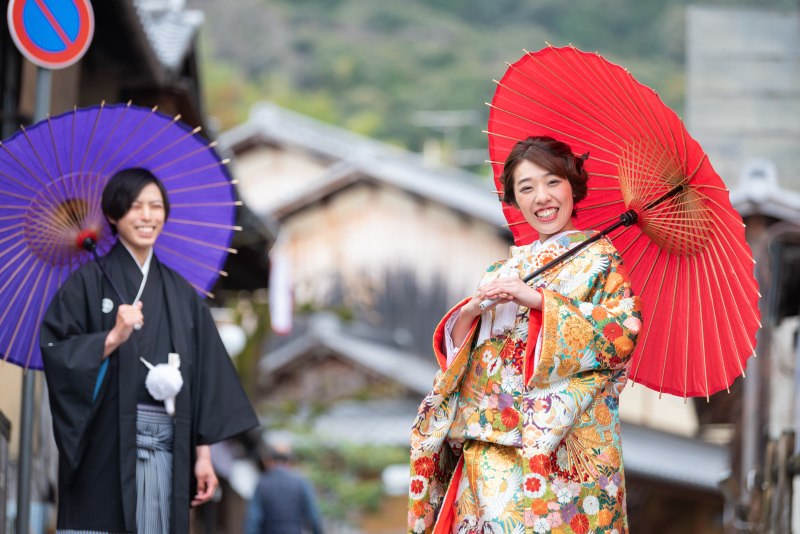 和傘をもって♪