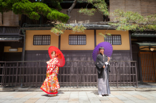 綺麗な町屋のショット