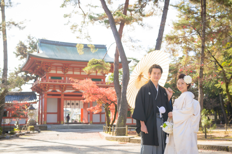 景色を広く使って。