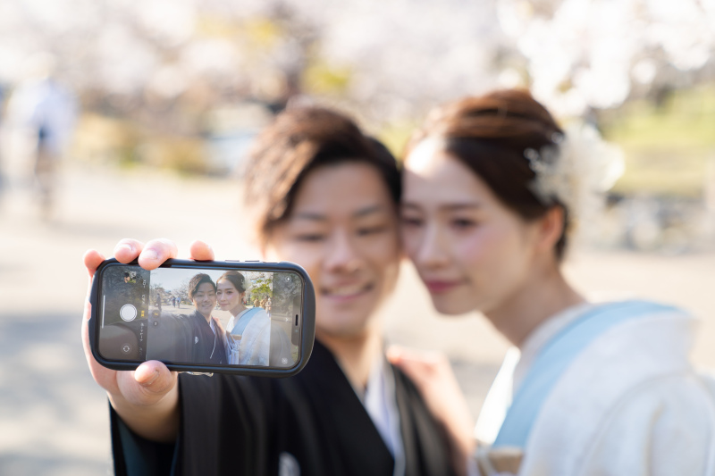 携帯越しの撮影