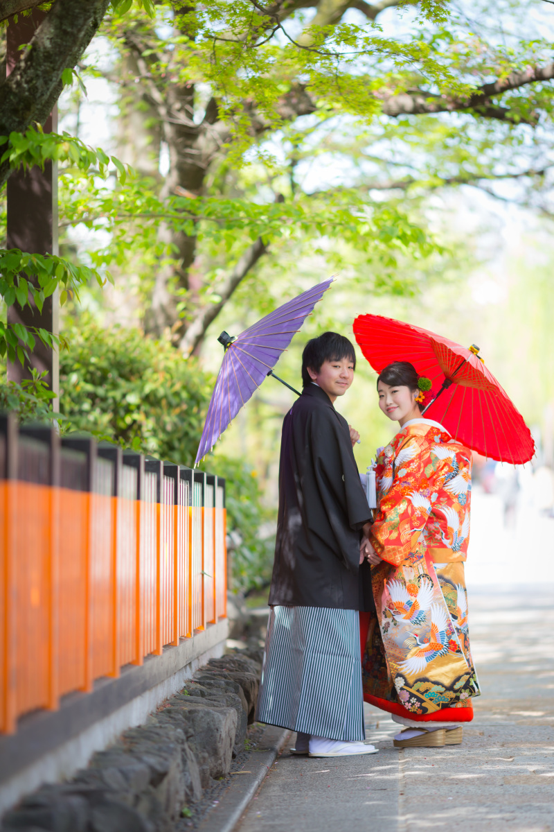 グラデーションの色打掛