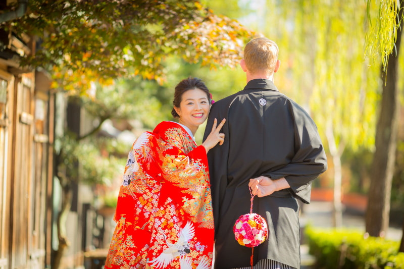 振り向いてピース♪