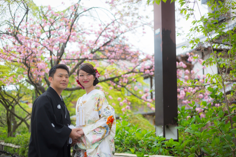 清楚な白地の色打掛