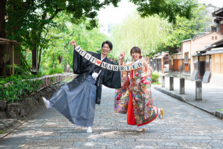 笑顔いっぱいで