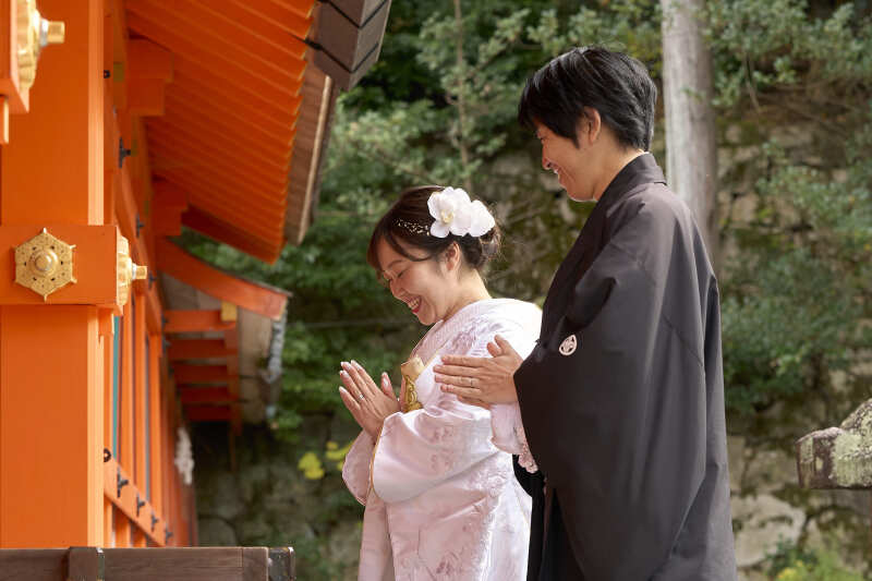 【吉田神社】紅葉の神社で前撮り