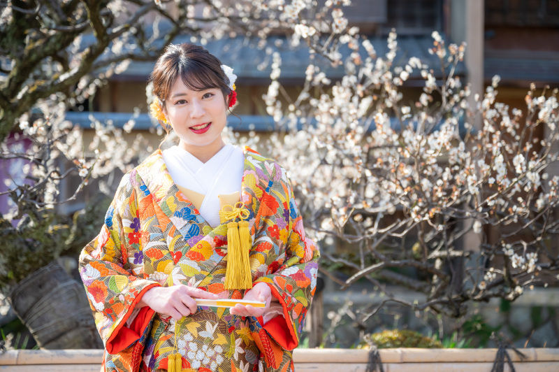 赤リップの映える可愛い新婦様