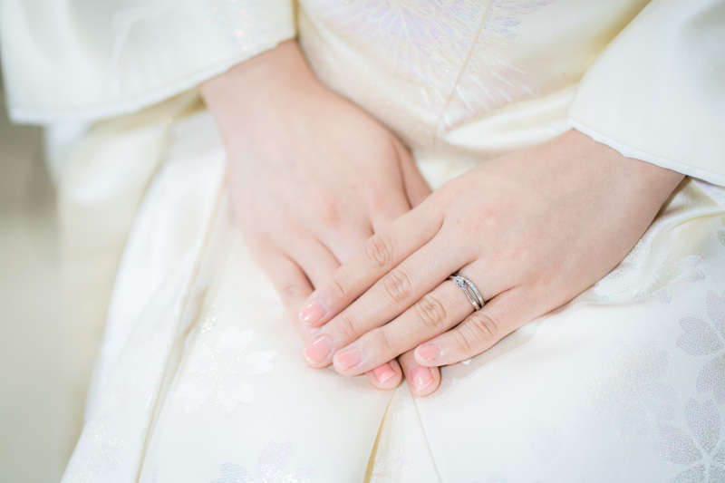 ピンクのネイル