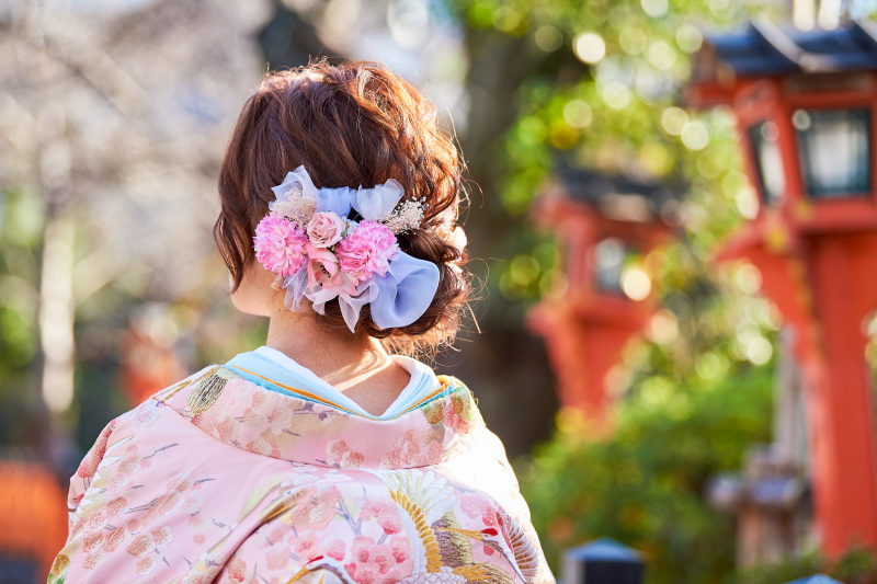 手作りの髪飾り