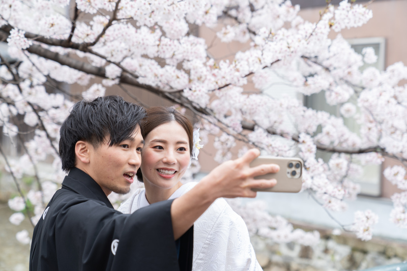 たまには二人で自撮りでもしようよ!と新郎様