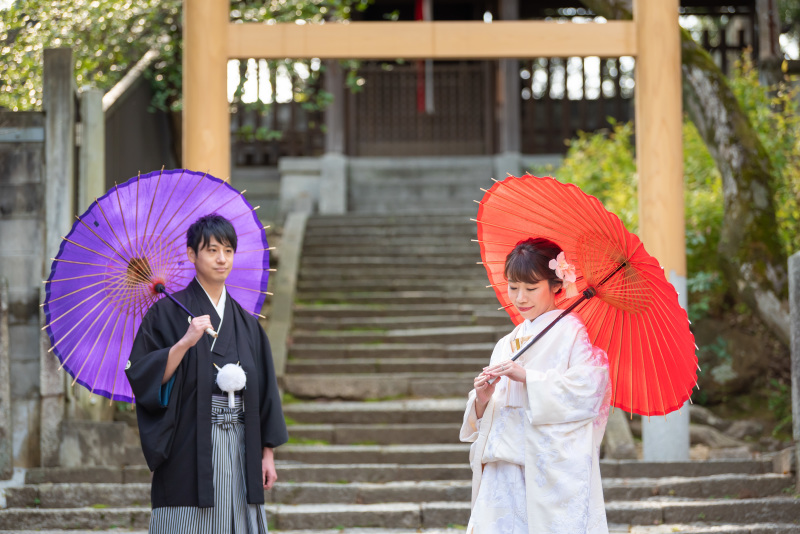 和傘と一緒に❤