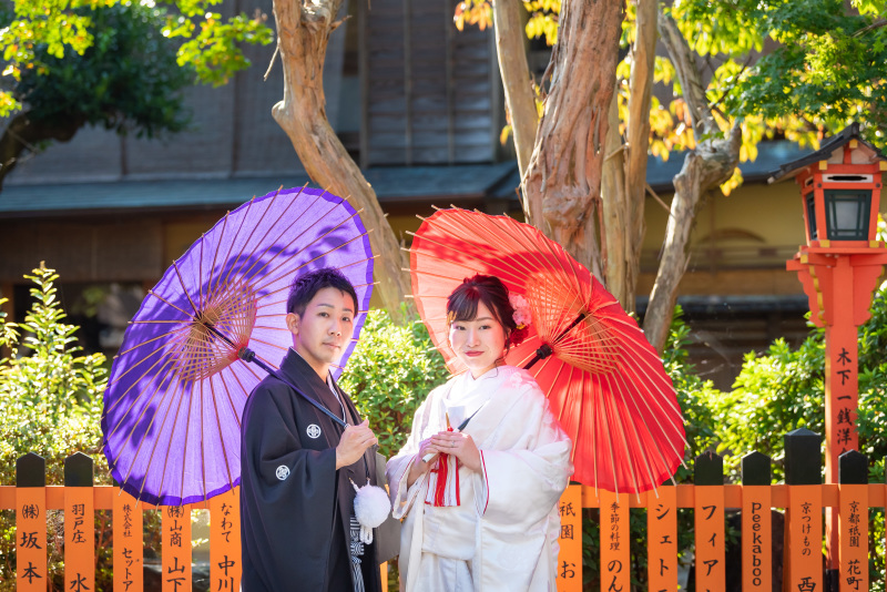 定番の和傘ショット