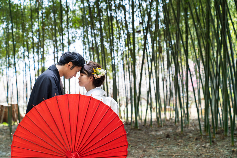 竹林でがらりと雰囲気を変えて