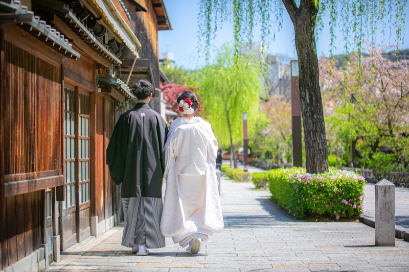 白無垢で祇園へ