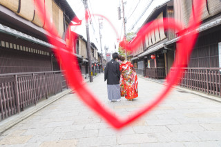 ハートの中の二人♥