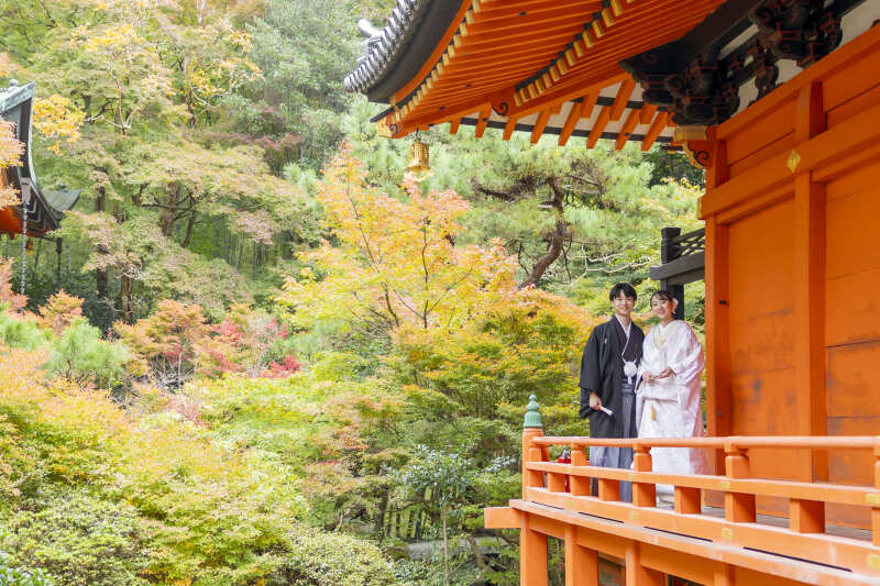 【東山白川&毘沙門堂】京都らしい街並みとお寺で前撮り
