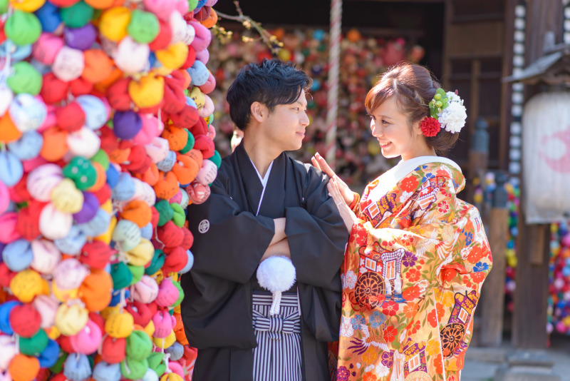 照れながら・・・