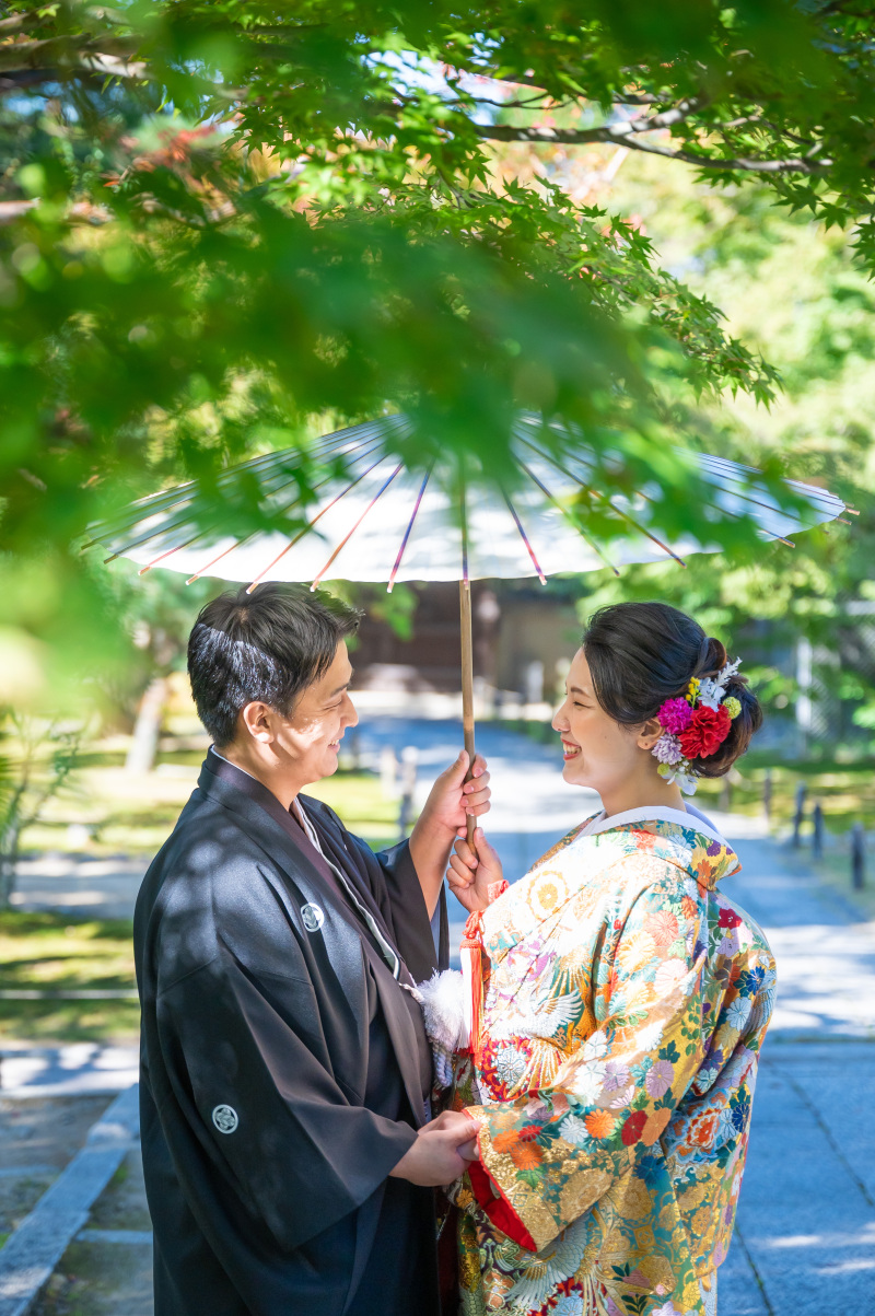午前中の撮影は自然光がお二人をより一層華やかに☆
