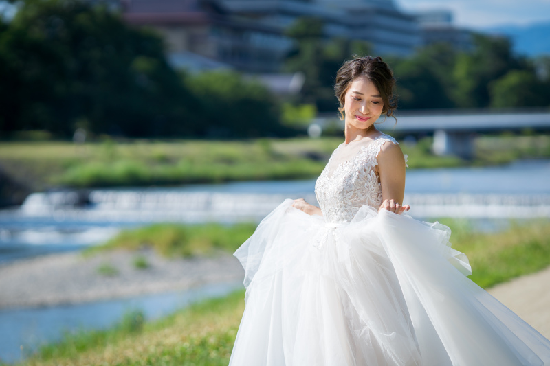 ふわふわなドレスで