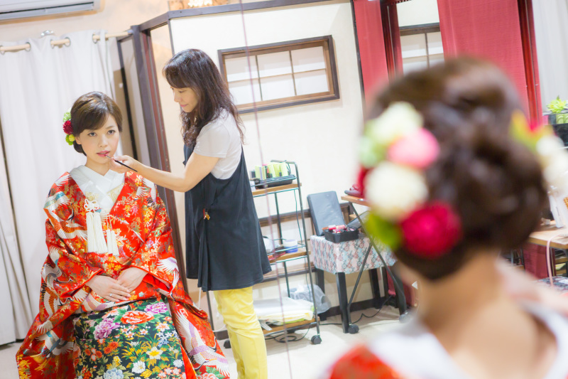 メイクシーン撮影