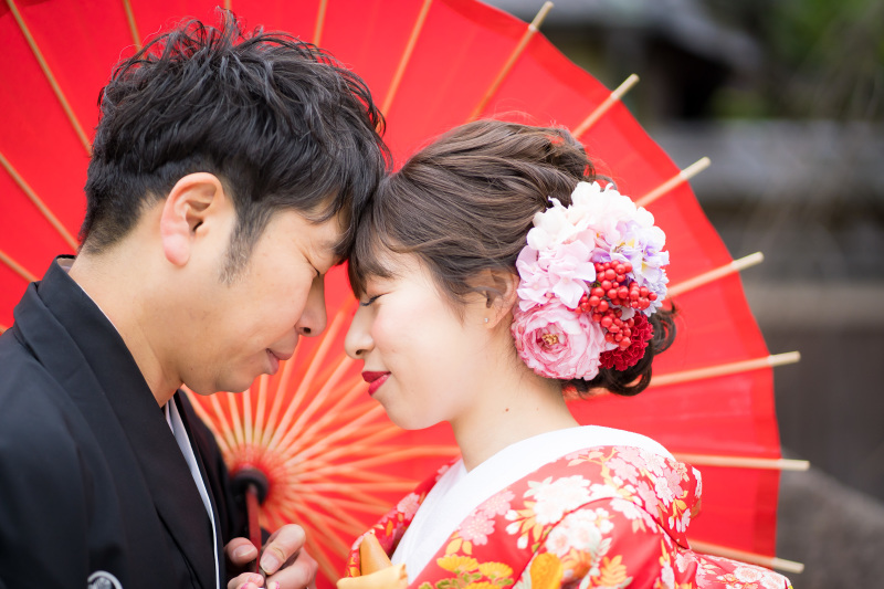 和傘を違う使い方で。