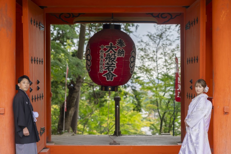 大提灯と一緒に