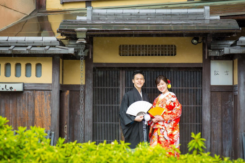 屋根がある場所で