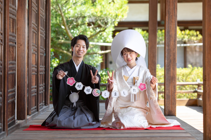 綿帽子がお似合いの新婦様