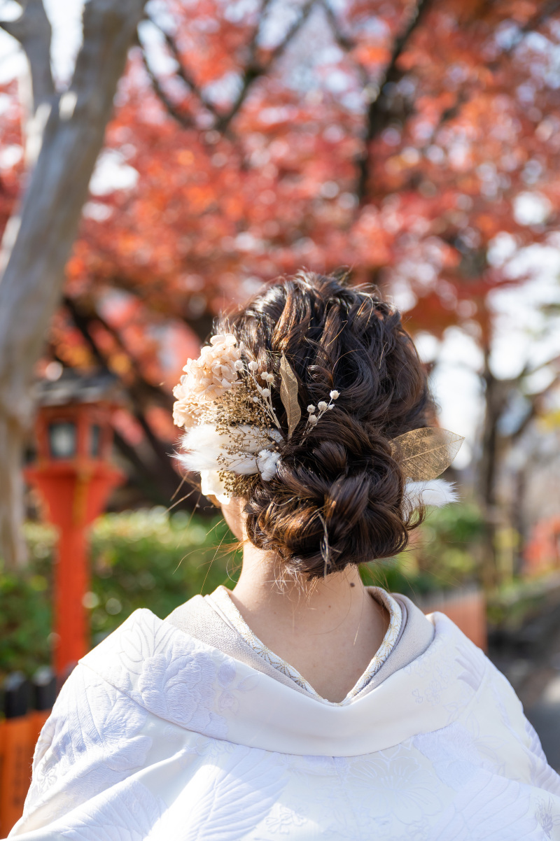 可愛い掛下とドライフラワー