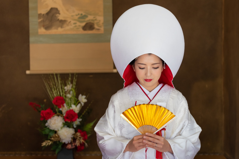 綿帽子と合わせてお淑やかに