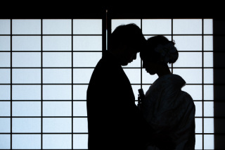 光明寺でのシルエットショットです。