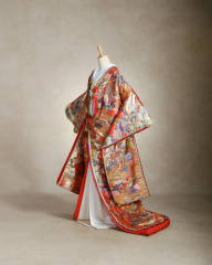 京重ね金地四季花孔雀　　商品番号1-1657